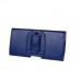 Samsung Galaxy S6 Edge Plus - Genuine Leather Pouch Carrying Case Wallet Holster with Belt Clip Phone Protective Cover Case - Blue